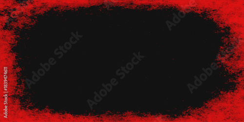 Abstract grunge red and black wall texture pattern with dark light design backdrop. Dark red grunge texture pattern design with a vintage, blood-like wall backdrop for a textured frame illustration. 
