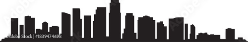 Miami Florida City Skyline. design Vector black silhouette