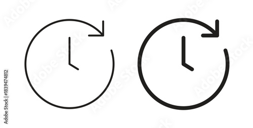 History icons silhouettes. Vector elements for design.