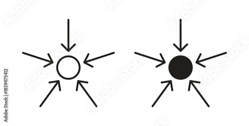 Impact icons silhouettes. Vector elements for design.