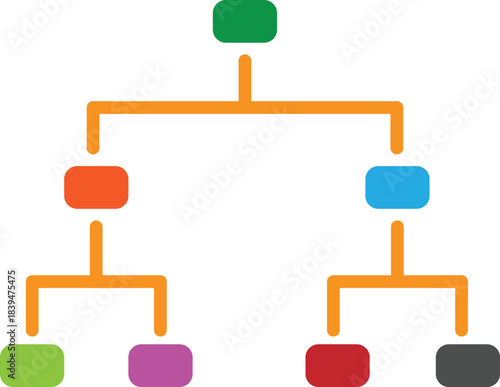 Organizational chart isolated