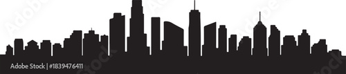 Modern City Skyline Vector illustration. design Vector black silhouette