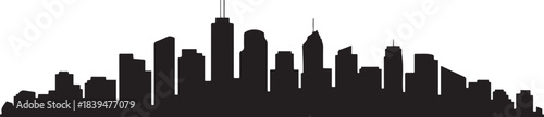 City cityscape skyline sketch Black. Modern urban landscapes. design Vector black silhouette