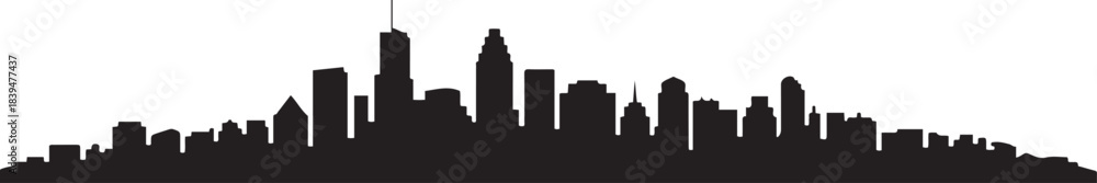 Obraz premium cityscape skyline panorama city. design Vector black silhouette