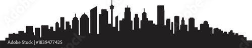 cityscape skyline panorama city. design Vector black silhouette