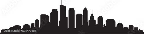 cityscape skyline panorama city. design Vector black silhouette