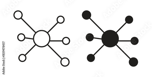 Network icons silhouettes. Vector elements for design.