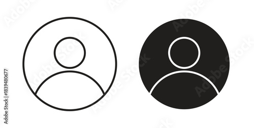 Profile icons silhouettes. Vector elements for design.