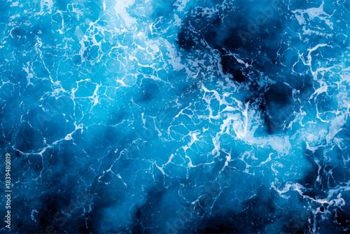 Sea water texture. Top view of enchanting water with foam. Can be used in covers, packaging, posters, textures, cards, art and design projects. Classy vector illustration.
