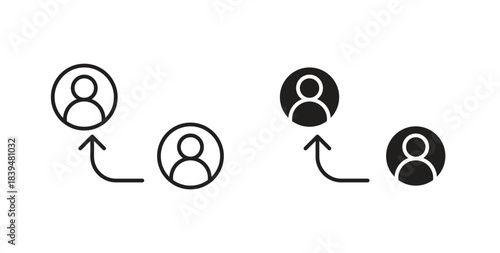Refer icons silhouettes. Vector elements for design.