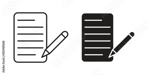 Registration icons silhouettes. Vector elements for design.