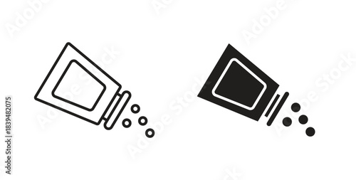 Salt icons silhouettes. Vector elements for design.