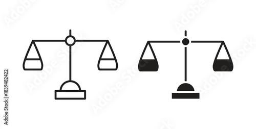 Scale icons silhouettes. Vector elements for design.