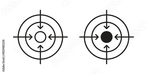 Target icons silhouettes. Vector elements for design.