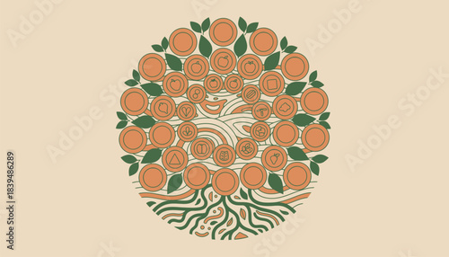 An art installation featuring empty plates each representing the importance of eating locally sourced food to foster community and reduce environmental impact.