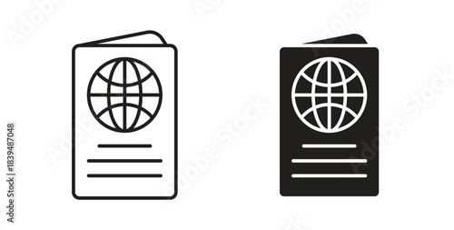 Visa icons silhouettes. Vector elements for design.