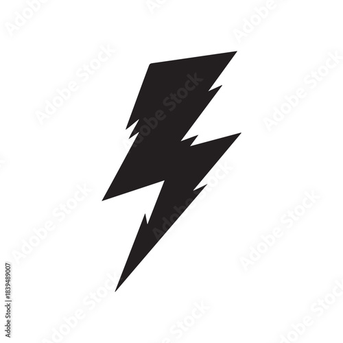 lightning bolt isolated on black
 .vector eps 10