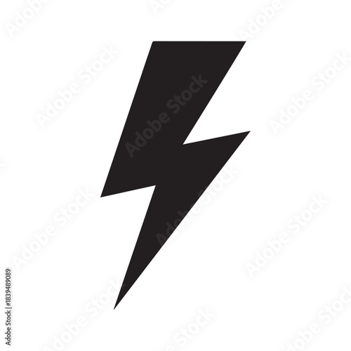 lightning bolt isolated on black
 .vector eps 10