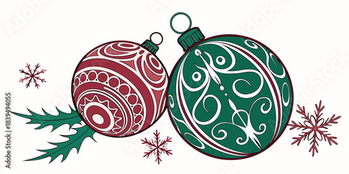 Photorealistic ruby red christmas ball ornament