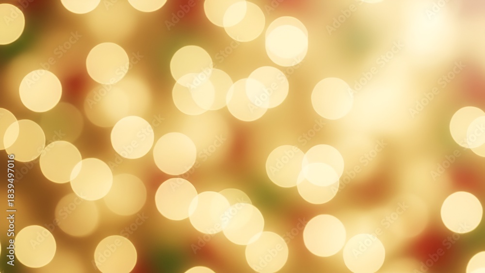 Fototapeta premium Warm Golden Bokeh Light Background — Soft Blurred Festive Glow