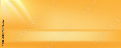 Yellow background. Yellow Background Empty Room Studio with table. Space for selling products on the website. Business backdrop. Vector illustration.