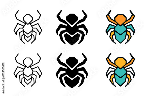 Geometric Exoskeleton Patterns. Cryptic exoskeleton pattern with subtle geometric shapes, clean geometric minimal icon, first in