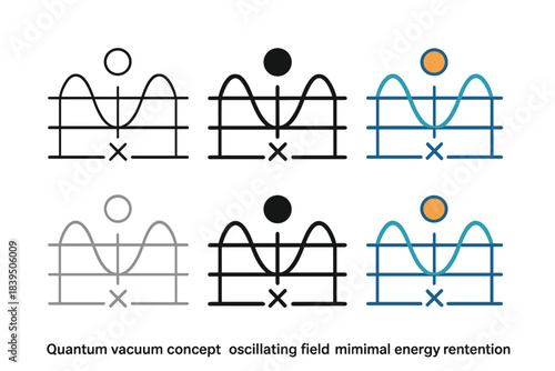 Quantum Vacuum Oscillations. Abstract circular composition blending rough texture and empty space, representing impermanence and