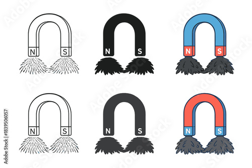 Magnet Sand Patterns. Magnet near iron sand forming soft clustered arcs, natural physics shaping artistic form, first in line