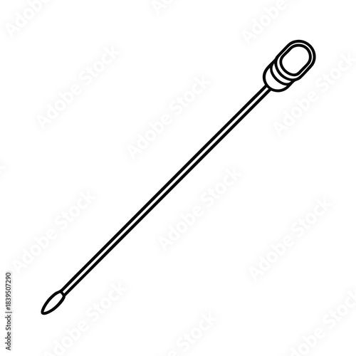 Macro close-up of a sharp metal safety pin isolated on a white background, a common sewing tool