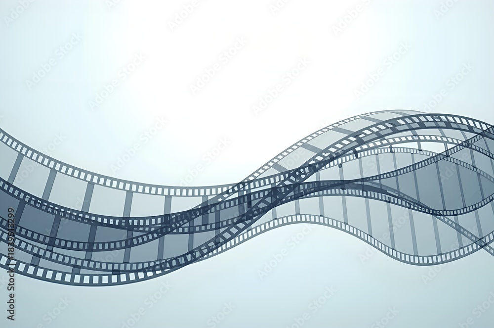 Fototapeta premium Film Strip Wave Background