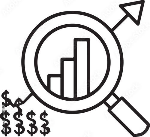 Money exchange rate icon set. Contains dollar growth chart, currency circular arrow flow, financial change, conversion, transaction, transfer, graph, diagram, income and outcome
