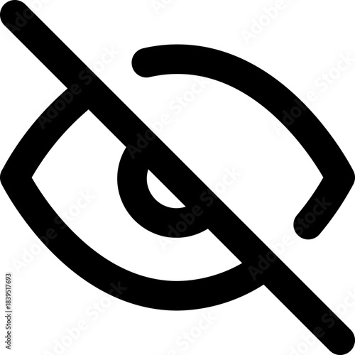 Eye off outline icon - hidden visibility crossed disabled