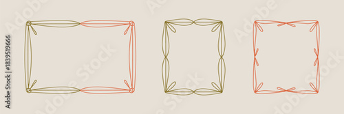 Minimal Ribbon Frames – Clean Decorative Banner Outline Vectors