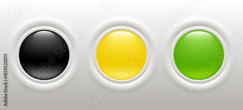 Set of colored balls, collection of 3D colorful glass balls, shiny and shiny, colorful vector illustration. eps 10