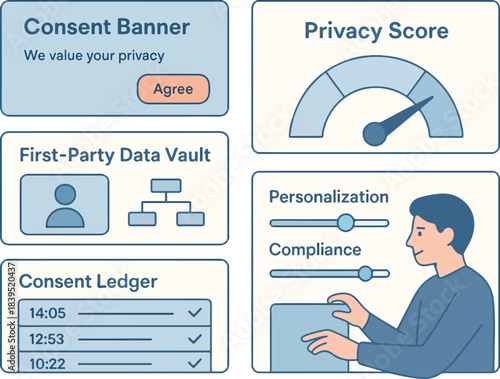 Ethical Data Marketing UI — Consent Ledger & Compliance Score Vector