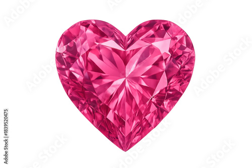 Wallpaper Mural Pink heart shaped gemstone with sparkling facets Torontodigital.ca