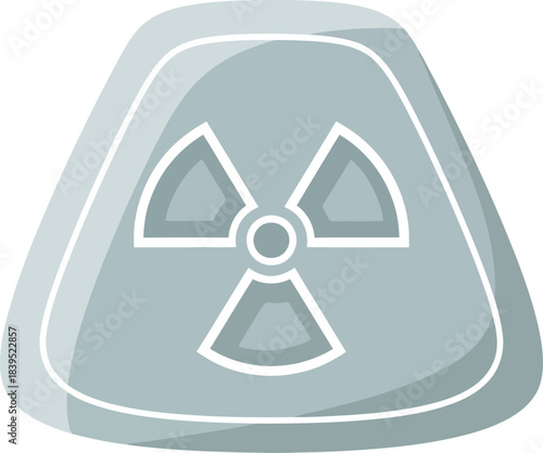 Yellow nuclear radiation danger symbol icon sign for radioactive hazard warning illustration
