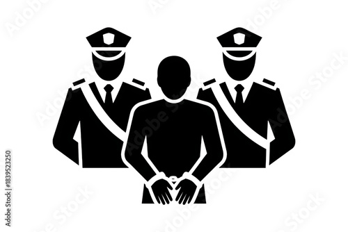 black police officers arresting man clip art preview