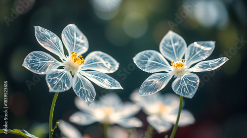 Translucent Blossoms in Morning Dew