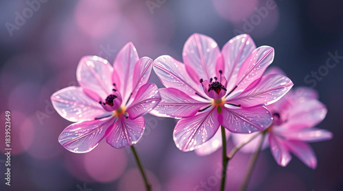 Translucent Blossoms in Morning Dew