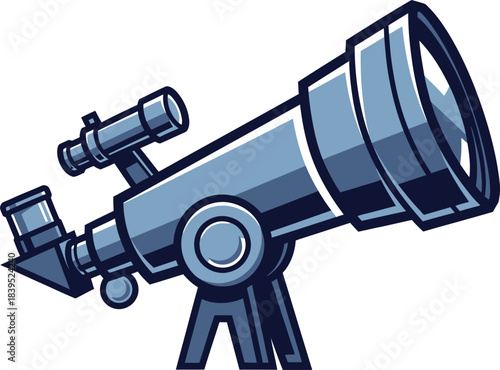Stargazing Instrument: A close-up view of a telescope, symbol of discovery, gazing towards the cosmos, ready to unravel the mysteries of the universe.