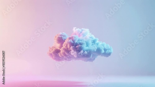 Vibrant Pastel Smoke Cloud on a Dreamy Gradient Background
