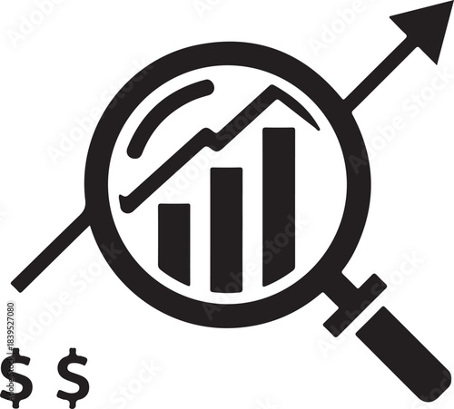 financial money income icon line set dollar arrow cash flow business economy growth signs vector illustration finance chart sales symbol outline design
