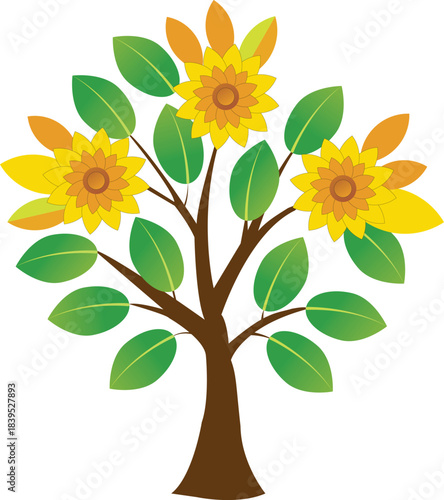 Sunflower tree white