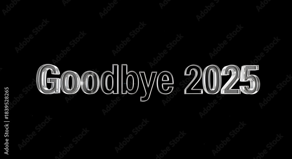 Fototapeta premium writed good bye 2025