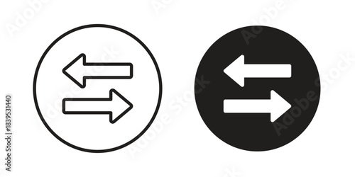 Exchange icons illustration, line art, glyph style vectors