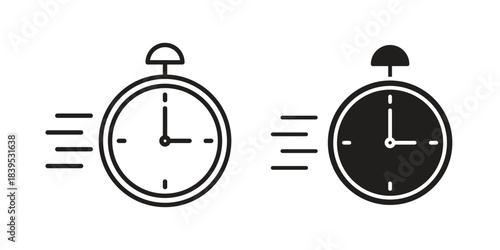 Express icons illustration, line art, glyph style vectors