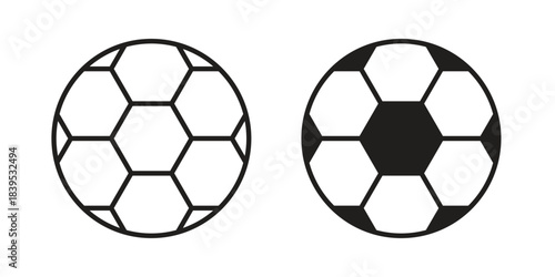 Bild auf Leinwand Football icons illustration, line art, glyph style vectors
