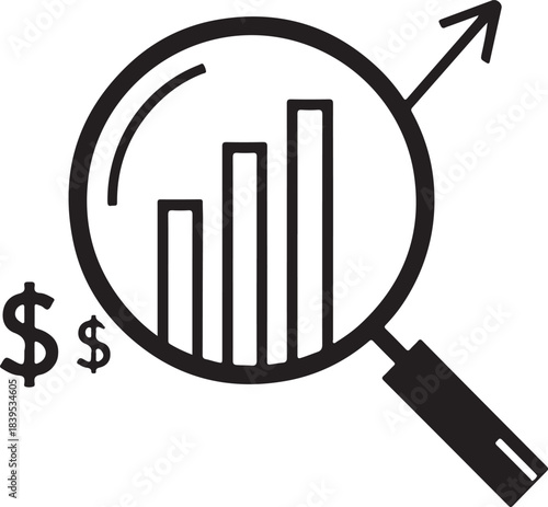 Dollar rate increase icon graphic design. Vector icon illustrations
