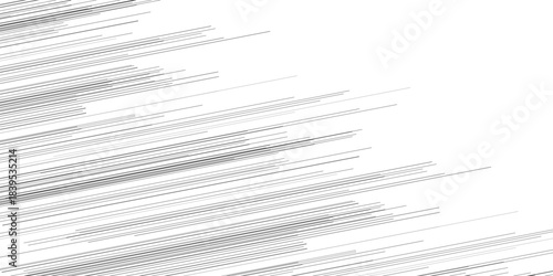 Black radial comics style lines isolated on white background. speed abstract. Vector illustration